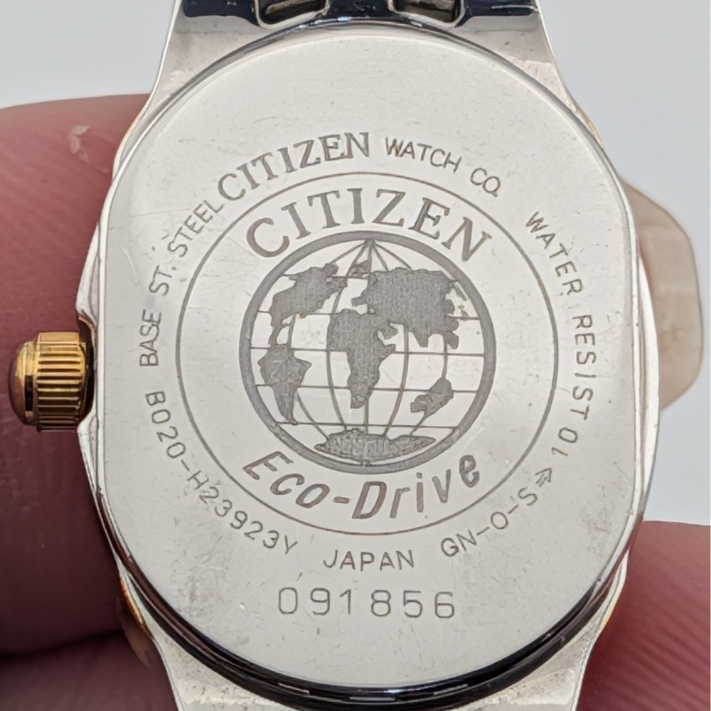 Citizen Eco-Drive B020-H23923Y Two Tone MOP Dial Watch New Capacitor 18mm 6" - Picture 4 of 11